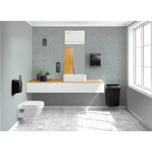 Katrin - kosz na odpady 50 L, z przykrywką, czarny plastik ABS, 92285